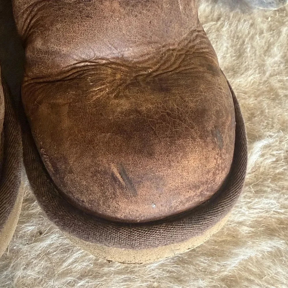UGG Brown Shearling-Lined Mid-Calf Boots 8 (3045A)